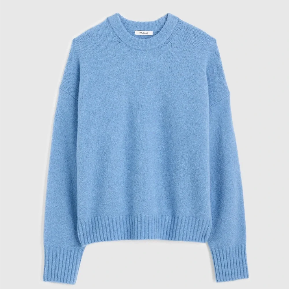 NEW CONDITION! MADEWELL CLOUDSOFT CREW NECK SWEATER in Hydrangea Blue. Sz.MED - Picture 12 of 12